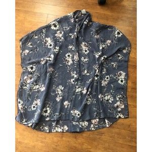 Blue Floral Kimono Cover Up Size Large